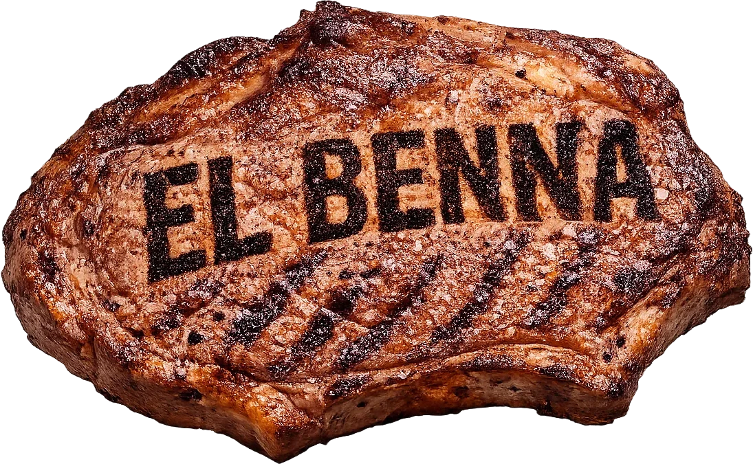 Steak marqué El Benna grillé sur charbon